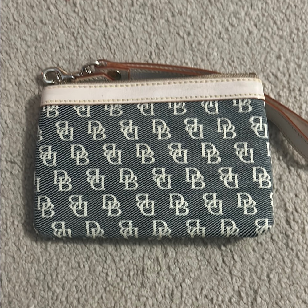 Dooney & Bourke Blue and Cream Mini Bag with Iconic Monogram - Picture 2 of 3